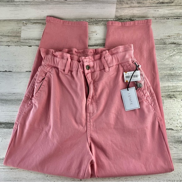 1. STATE Pink Paperbag NEW Pink Jean Pants 29 - Picture 4 of 10